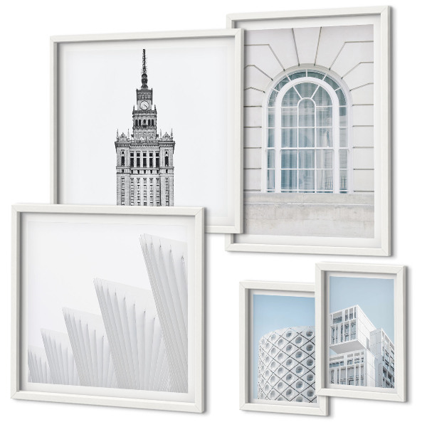 Lot de tableaux encadrés Minimalisme en architecture moderne