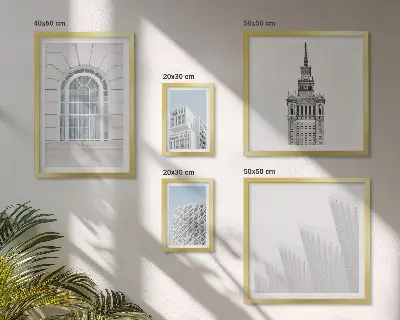 Lot de tableaux encadrés représentant le minimalisme en architecture moderne