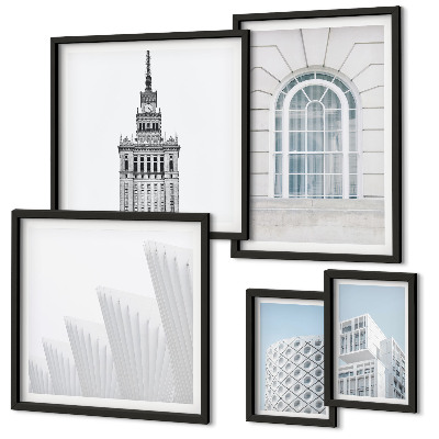 Lot de tableaux encadrés Minimalisme en architecture moderne