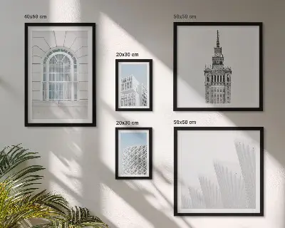 Lot de tableaux encadrés représentant le minimalisme en architecture moderne