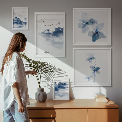 Tableau de décoration murale Paysages fleurs eau paix