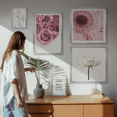 Ensemble de 5 tableaux Inspirations florales bohèmes