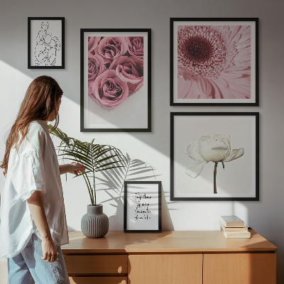 Ensemble de 5 tableaux Inspirations florales bohèmes