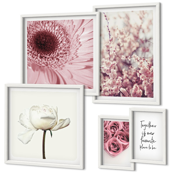 Tableau de décoration murale Accents floraux romantiques