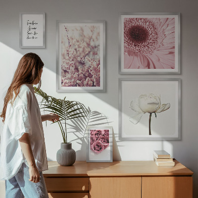 Tableau de décoration murale Accents floraux romantiques