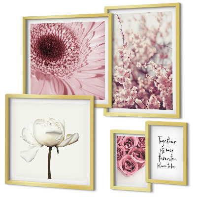 Tableau de décoration murale Accents floraux romantiques