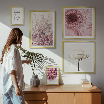 Tableau de décoration murale Accents floraux romantiques