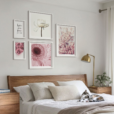 Tableau de décoration murale Accents floraux romantiques