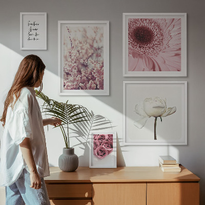 Tableau de décoration murale Accents floraux romantiques