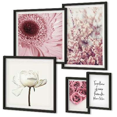 Tableau de décoration murale Accents floraux romantiques