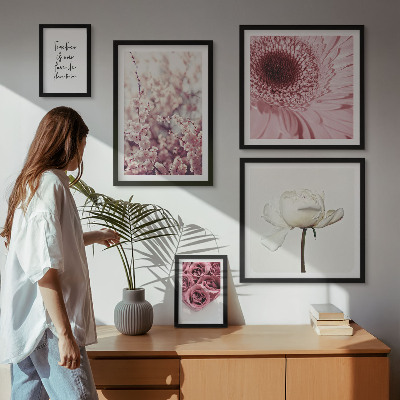 Tableau de décoration murale Accents floraux romantiques
