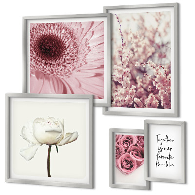 Tableau de décoration murale Accents floraux romantiques