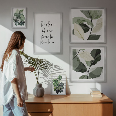 Lot de tableaux encadrés Inspirations végétales modernes