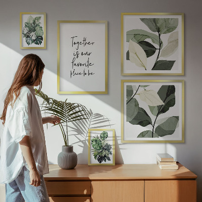 Lot de tableaux encadrés Inspirations végétales modernes