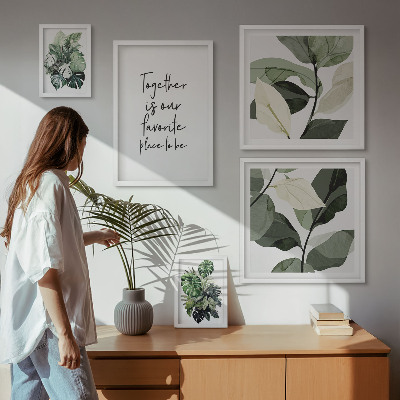 Lot de tableaux encadrés Inspirations végétales modernes