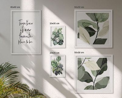 Lot de tableaux encadrés Inspirations végétales modernes