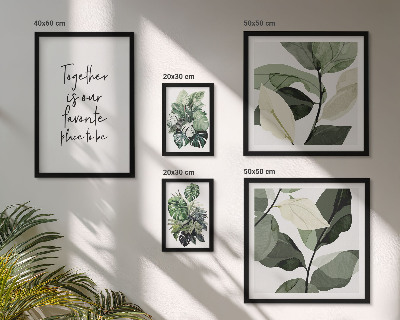 Lot de tableaux encadrés Inspirations végétales modernes
