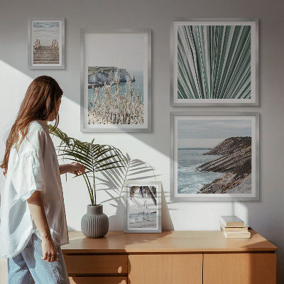 Lot de tableaux encadrés Plages tropicales en bord de mer