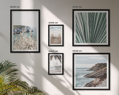 Lot de tableaux encadrés Plages tropicales en bord de mer
