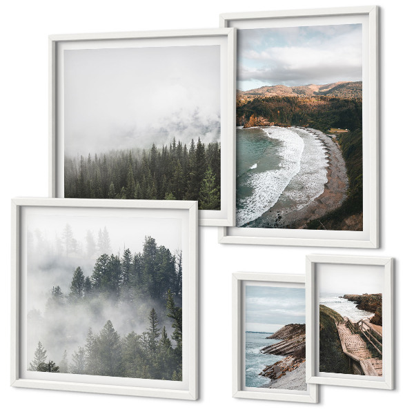 Tableau de décoration murale Paysages côtiers, forêts de montagne
