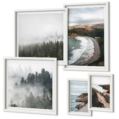 Tableau de décoration murale Paysages côtiers, forêts de montagne