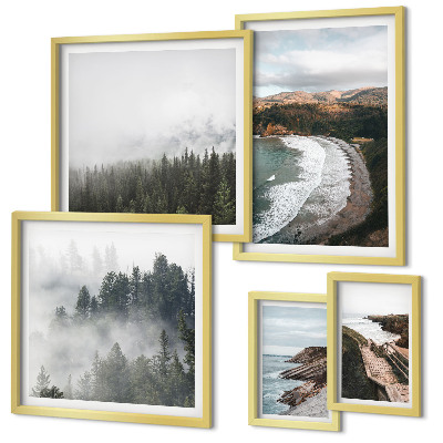 Tableau de décoration murale Paysages côtiers, forêts de montagne
