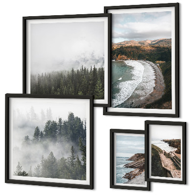 Tableau de décoration murale Paysages côtiers, forêts de montagne