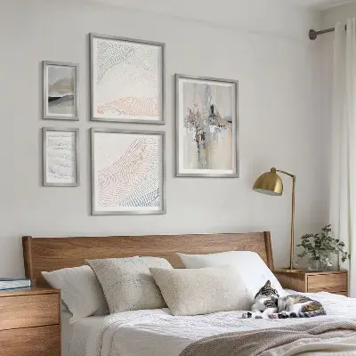 Nuances des compositions abstraites ensemble de 5 tableaux