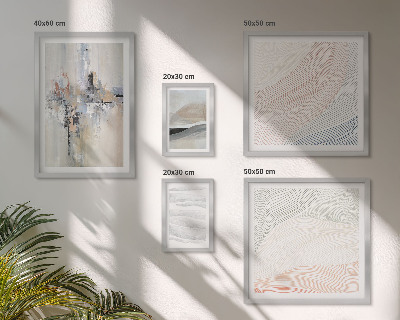 Ensemble de 5 tableaux Nuances des compositions abstraites