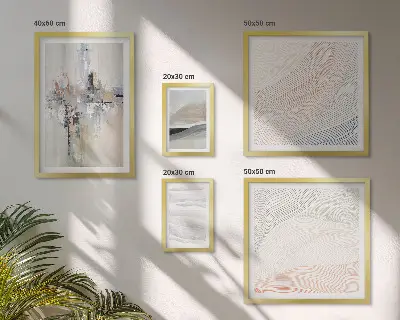 Nuances des compositions abstraites ensemble de 5 tableaux