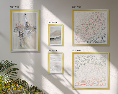Ensemble de 5 tableaux Nuances des compositions abstraites