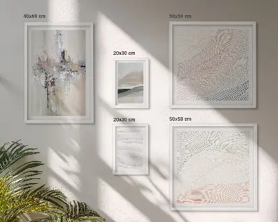 Nuances des compositions abstraites ensemble de 5 tableaux