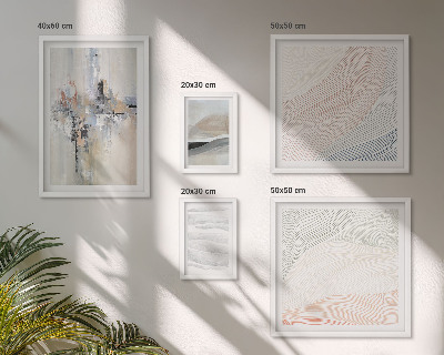 Ensemble de 5 tableaux Nuances des compositions abstraites