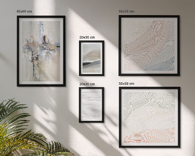 Ensemble de 5 tableaux Nuances des compositions abstraites