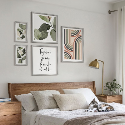 Tableau de décoration murale Géométrie aux accents floraux élégants