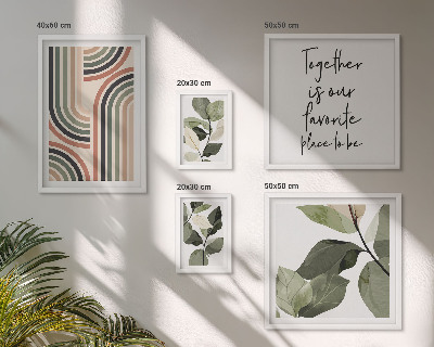Tableau de décoration murale Géométrie aux accents floraux élégants