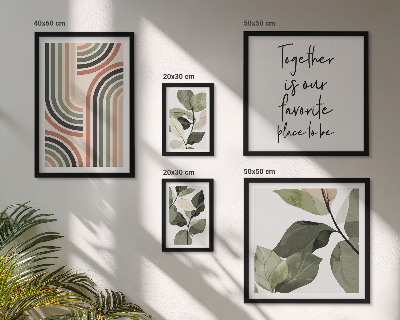 Tableau de décoration murale Géométrie aux accents floraux élégants