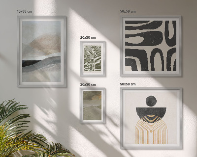 Lot de tableaux encadrés Motifs abstraits en couleur
