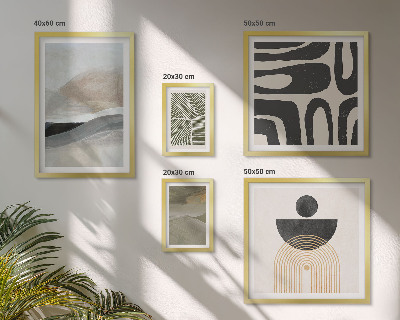 Lot de tableaux encadrés Motifs abstraits en couleur