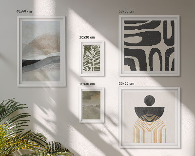 Lot de tableaux encadrés Motifs abstraits en couleur