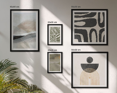Lot de tableaux encadrés Motifs abstraits en couleur