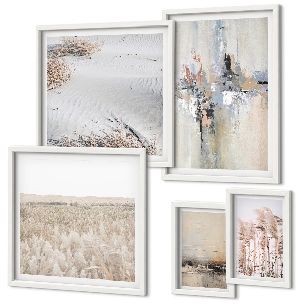 Ensemble de 5 tableaux Décorations élégantes, nature, minimalisme