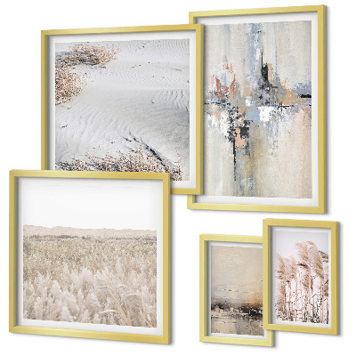 Ensemble de 5 tableaux Décorations élégantes, nature, minimalisme