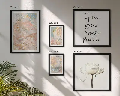 Tableau de décoration murale fleurs abstraites et slogans
