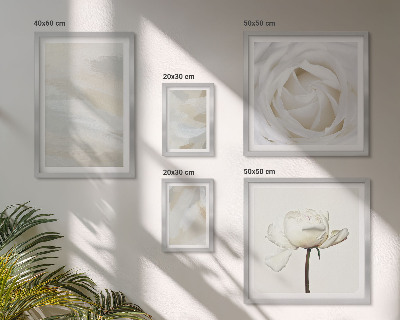 Lot de tableaux encadrés Inspirations florales blanches