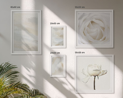 Lot de tableaux encadrés Inspirations florales blanches