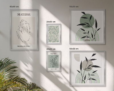 Ensemble de 5 tableaux Graphismes végétaux stylés