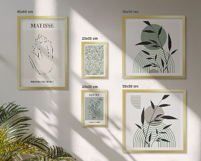 Ensemble de 5 tableaux Graphismes végétaux stylés