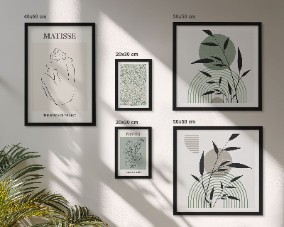 Ensemble de 5 tableaux Graphismes végétaux stylés
