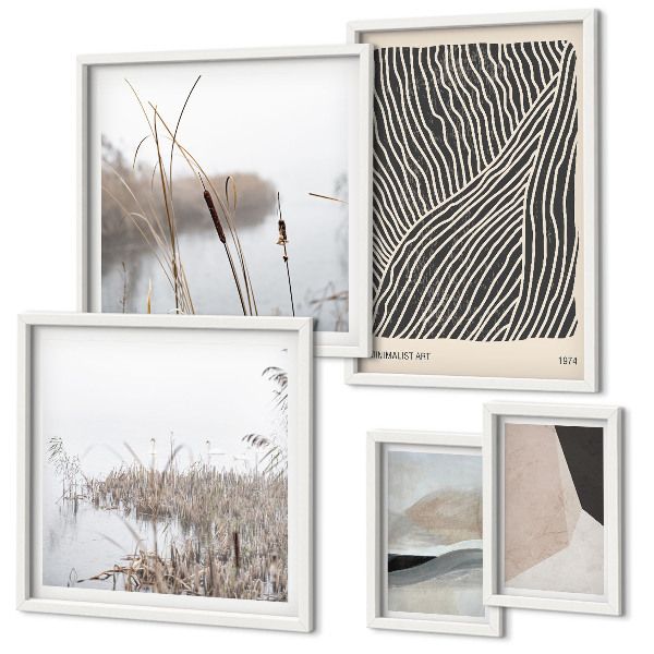 Lot de tableaux encadrés Art minimaliste de la nature